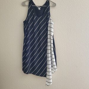 Halogen Black/White Striped Short Dress size LP